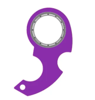 Creative Fidget Spinner Toy Keychain Hand Spinner Anti-Anxiety Toy Relieves Stress Finger Spinner Keychain Bottle Opener Kids Toy - Purple 20Mm