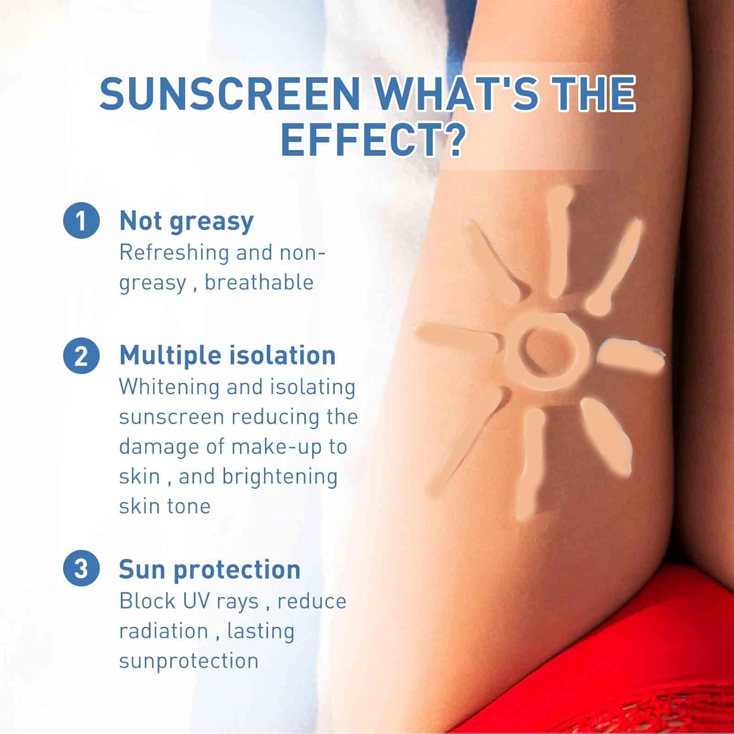 Tinted SPF 50 Sunscreen, UV Defense for All Skin. Daily Sun Protection Sunscreen is a daily necessity. Oxybenzone and methacrylate-free body and face sunscreen helps protect sun-sensitive skin and skin susceptible to burns from UVA aging and UVB burning r