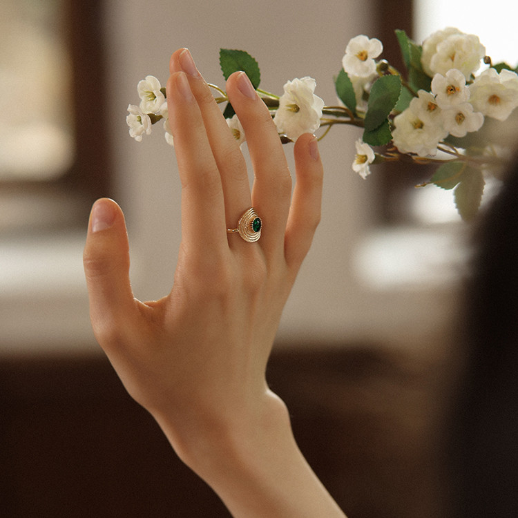 Title 6, Bague femme vintage avec pierres géométriques, ...