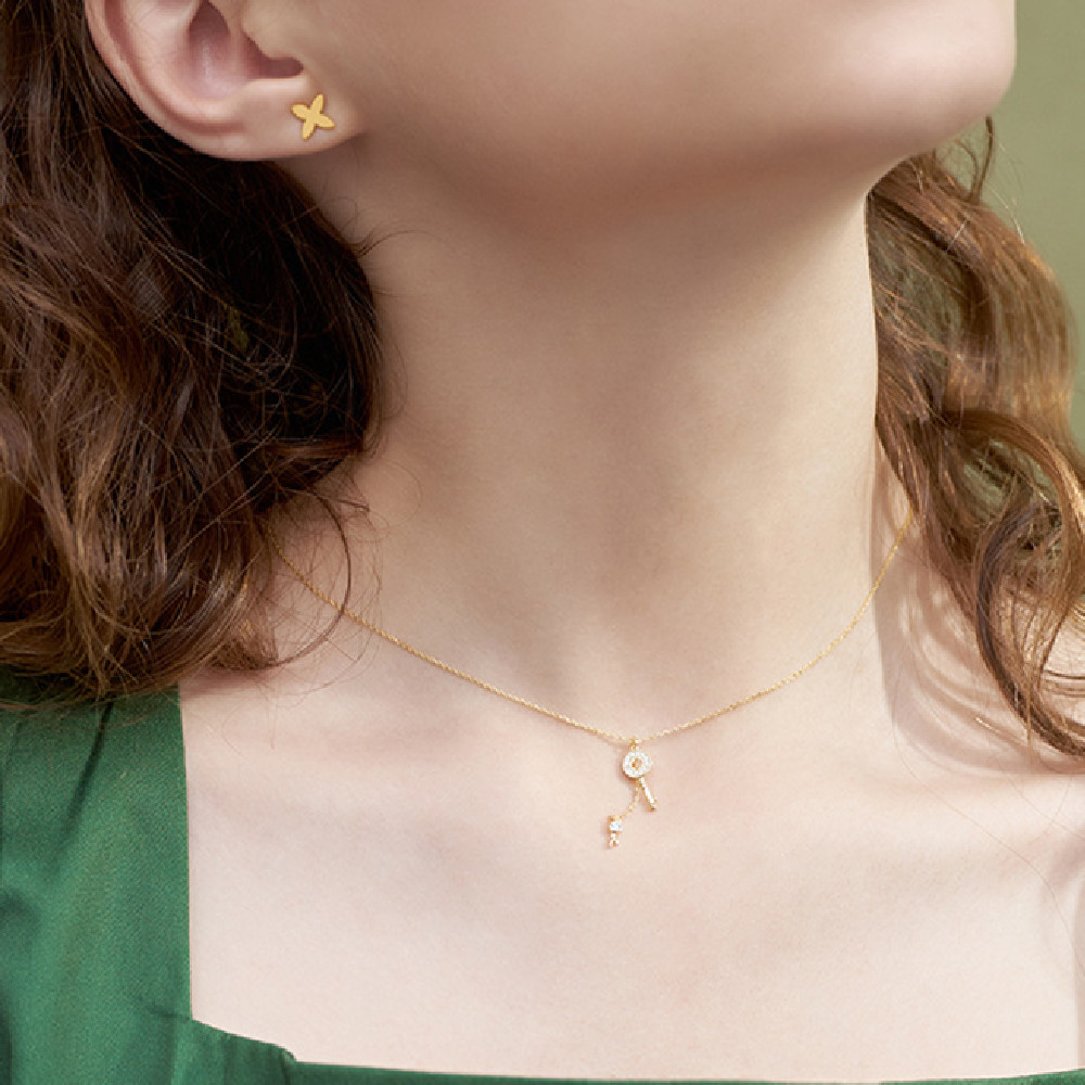 Vintage Fashion Literary Key Necklace