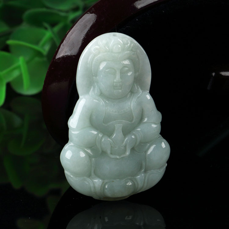Jade Avalokitesvara Buddha Pendant Nothing Card Dragon Card Landscape Card — foto 3