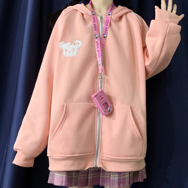 Title 5, Cute Bunny Ears Hooded Loose Top Korean Style