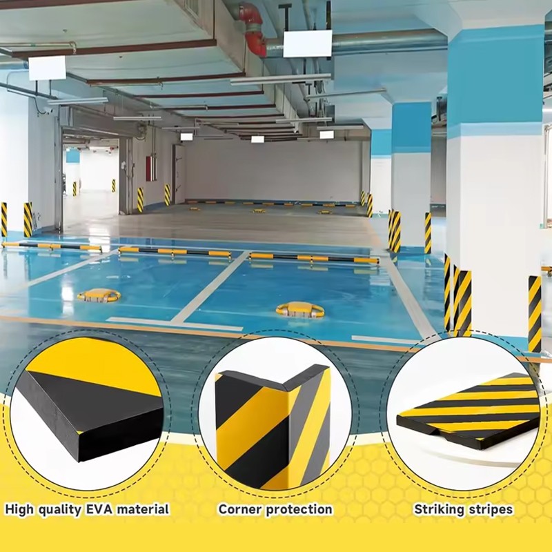 2X Wall Edge Corner Protector Reflective Car Garage Door Bumper Guard Rubber W — image 9
