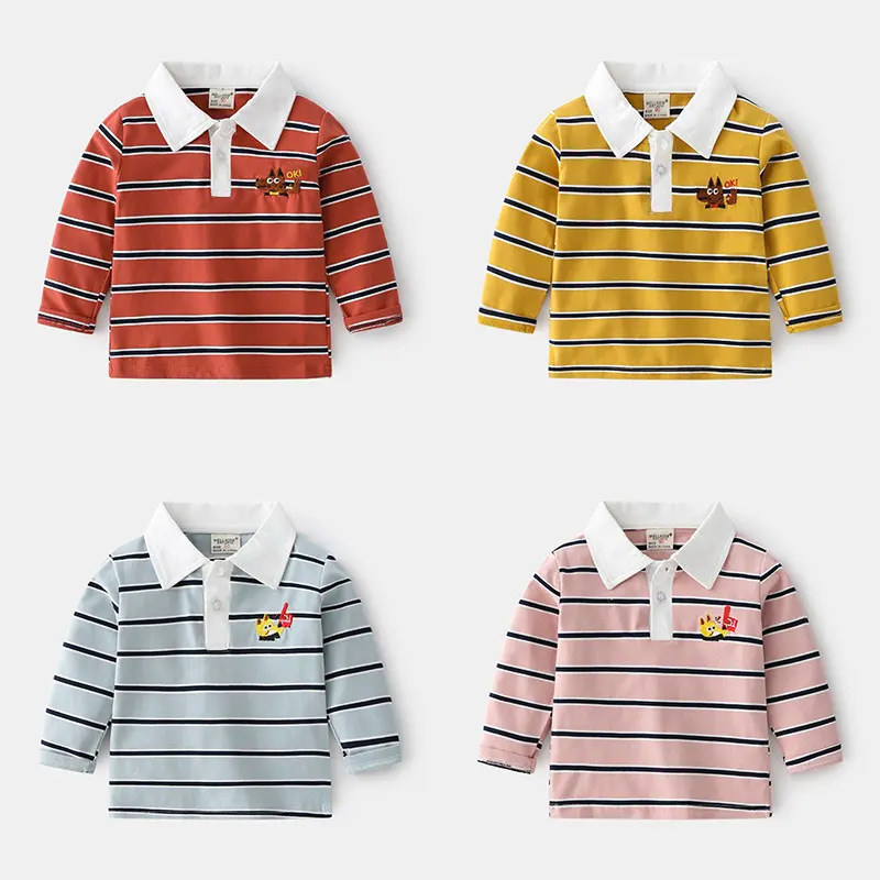 Boys Long Sleeve POLO Shirt No Hooded Children's T-shirt