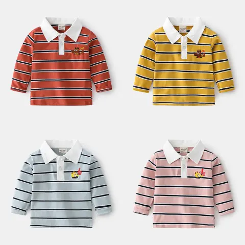 Boys Long Sleeve POLO Shirt No Hooded Children's T-shirt