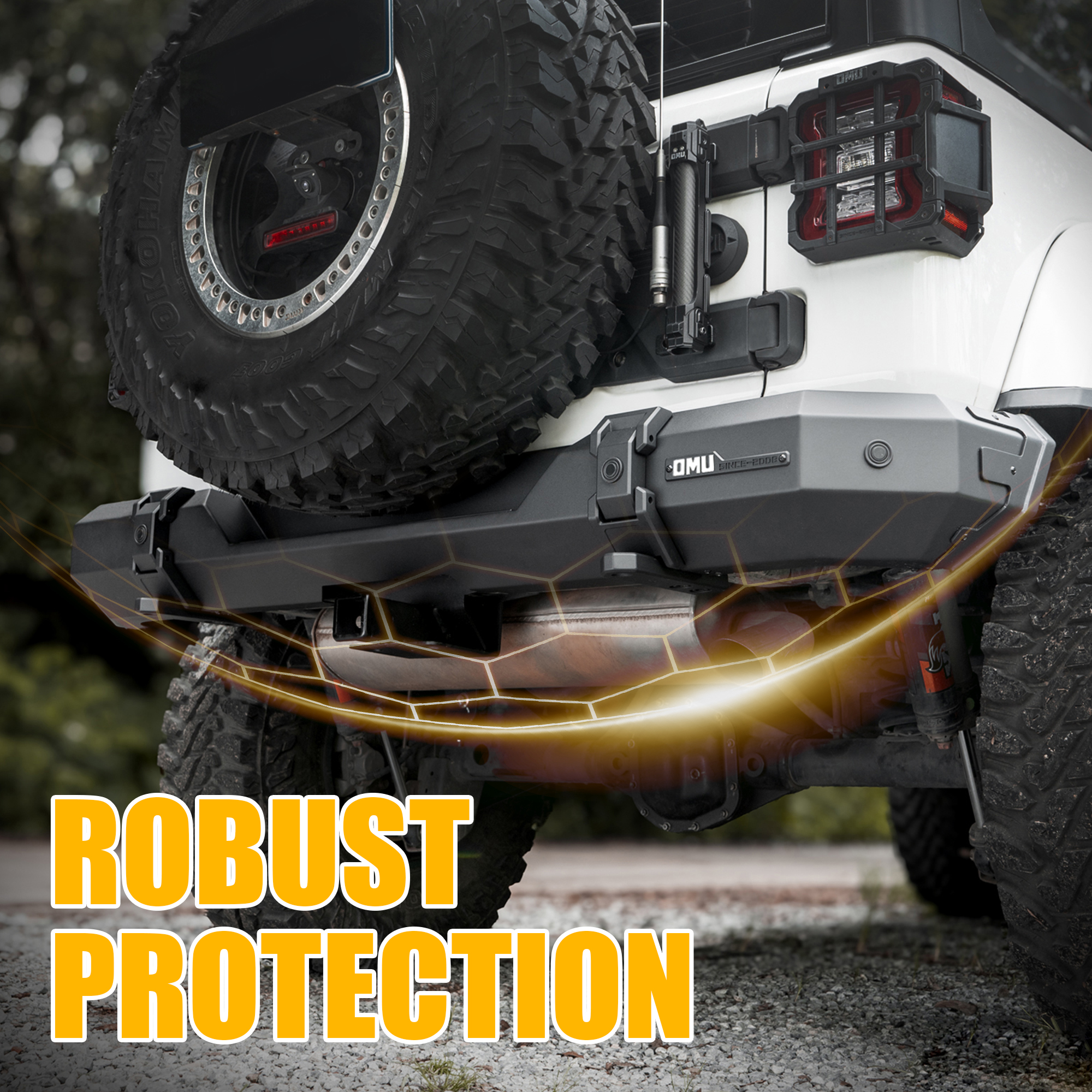 Steel And Aluminum Rear Bumper For Jeep Wrangler JL 2018