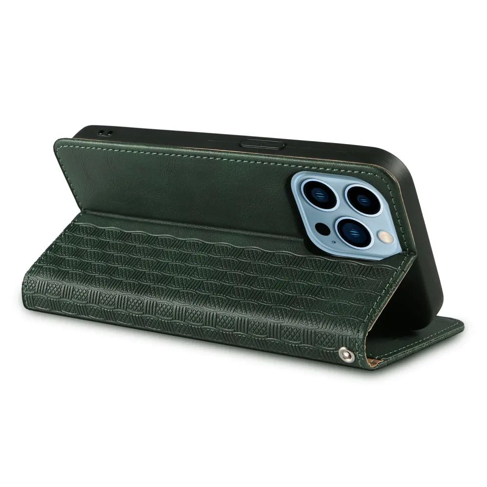 Embossed Leather Case Phone Flip Type