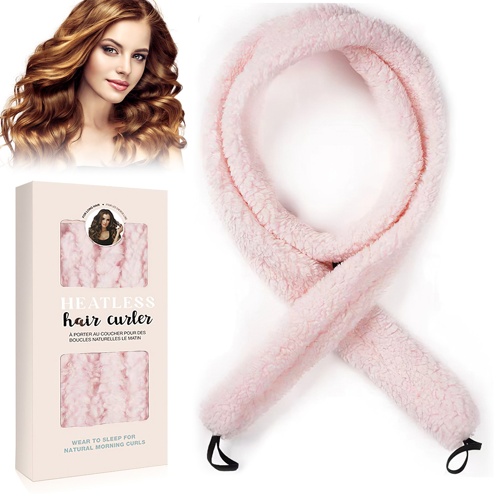 Satin Heatless Hair Curler, Lazy Natural Soft Wave DIY Heatless Curls For Sleep In Overnight, For All Hair Types 9