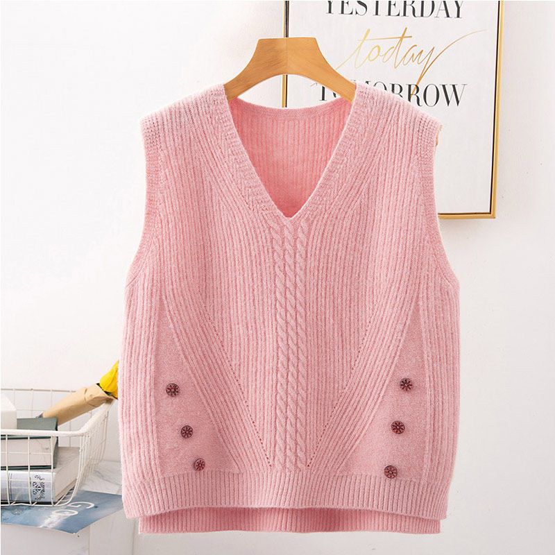 Title 1, Hem split pullover trui dames vest kraag klein ...