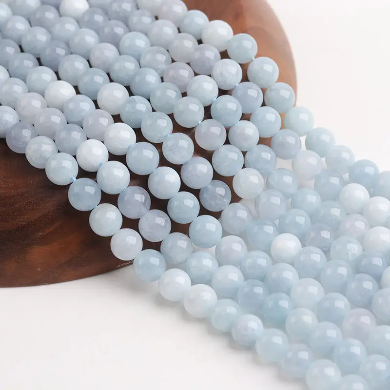 Sapphire Loose Light Blue Bracelet Beaded Semi-Finished Materials