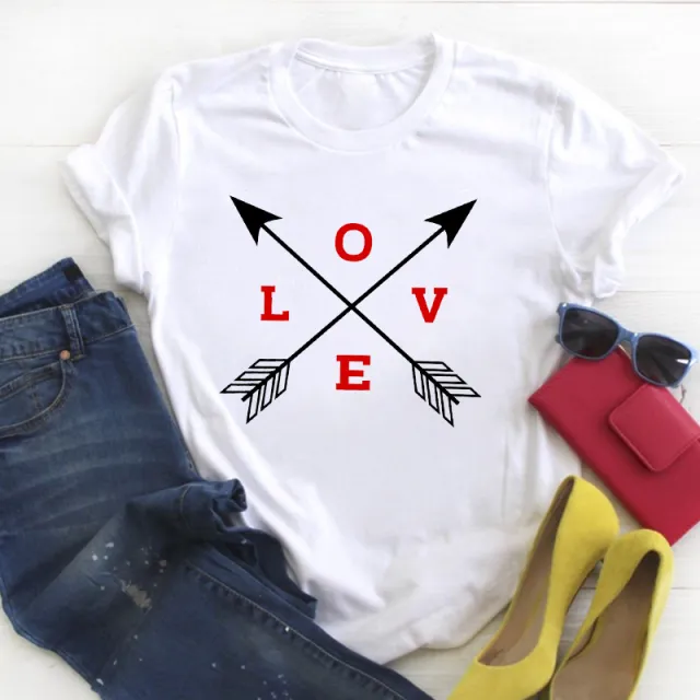 Personalized English Letters Couple Men's And Women's T shirts 3 Style 2Xl - Shop at LoveMi