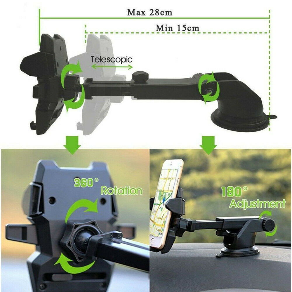 Rotatable In Car Suction Phone Holder Dashboard Windscreen Universal Mount — image 10