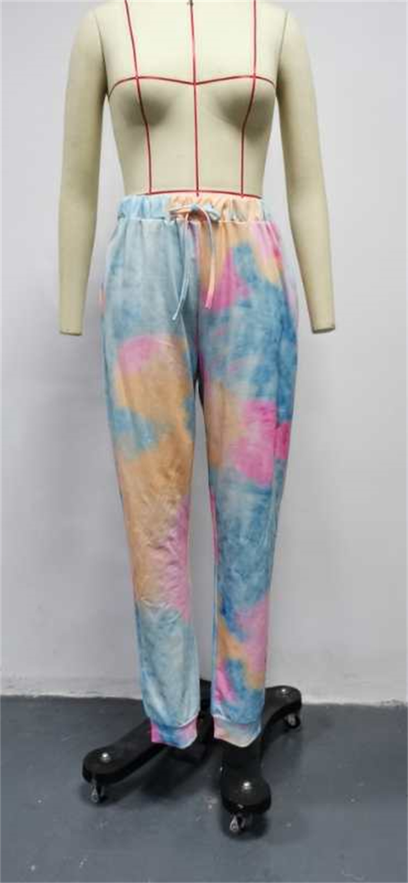 Gradient Printed Slim Fit Women's Workwear Jogging Pants