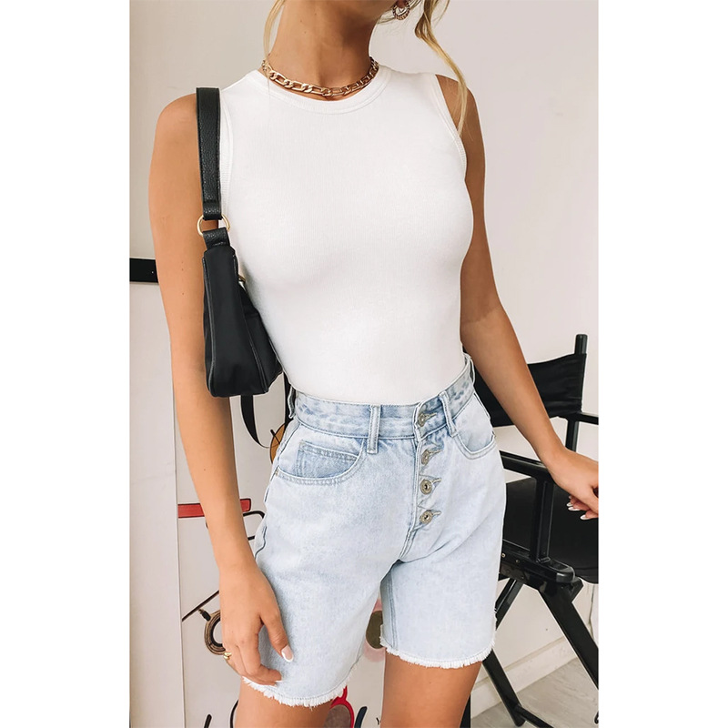Sexy Bodysuit Knitted Thin Top White - Shop at LoveMi