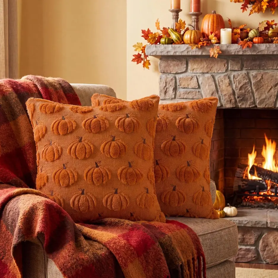 Softalker Fall Throw Pillow Covers 18x18 Set