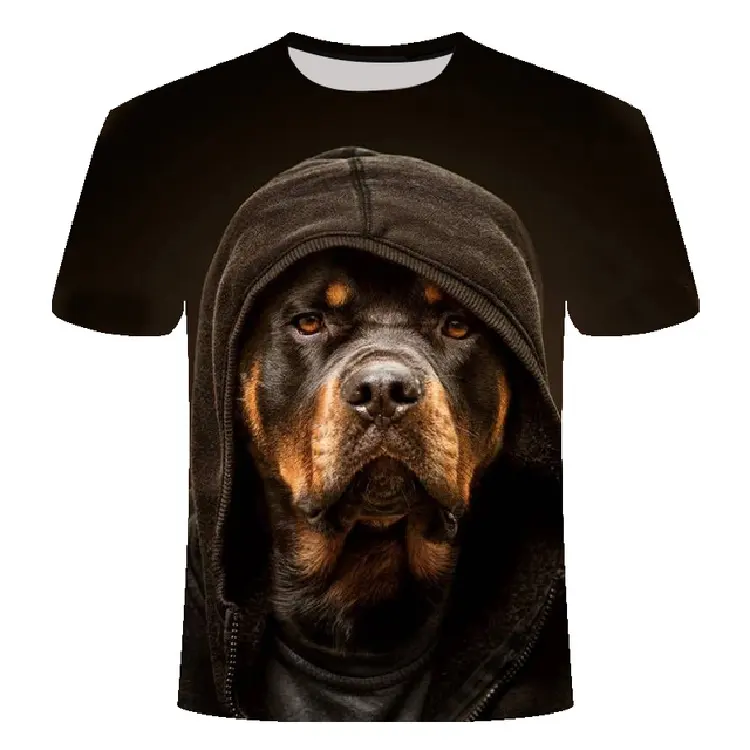 Men's 3D Digital Printing Round Neck Pullover Short Sleeve