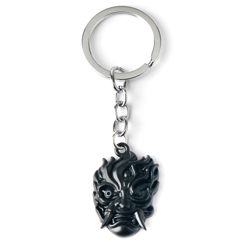 Halloween ghost mask pendant metal keychain (a2336)