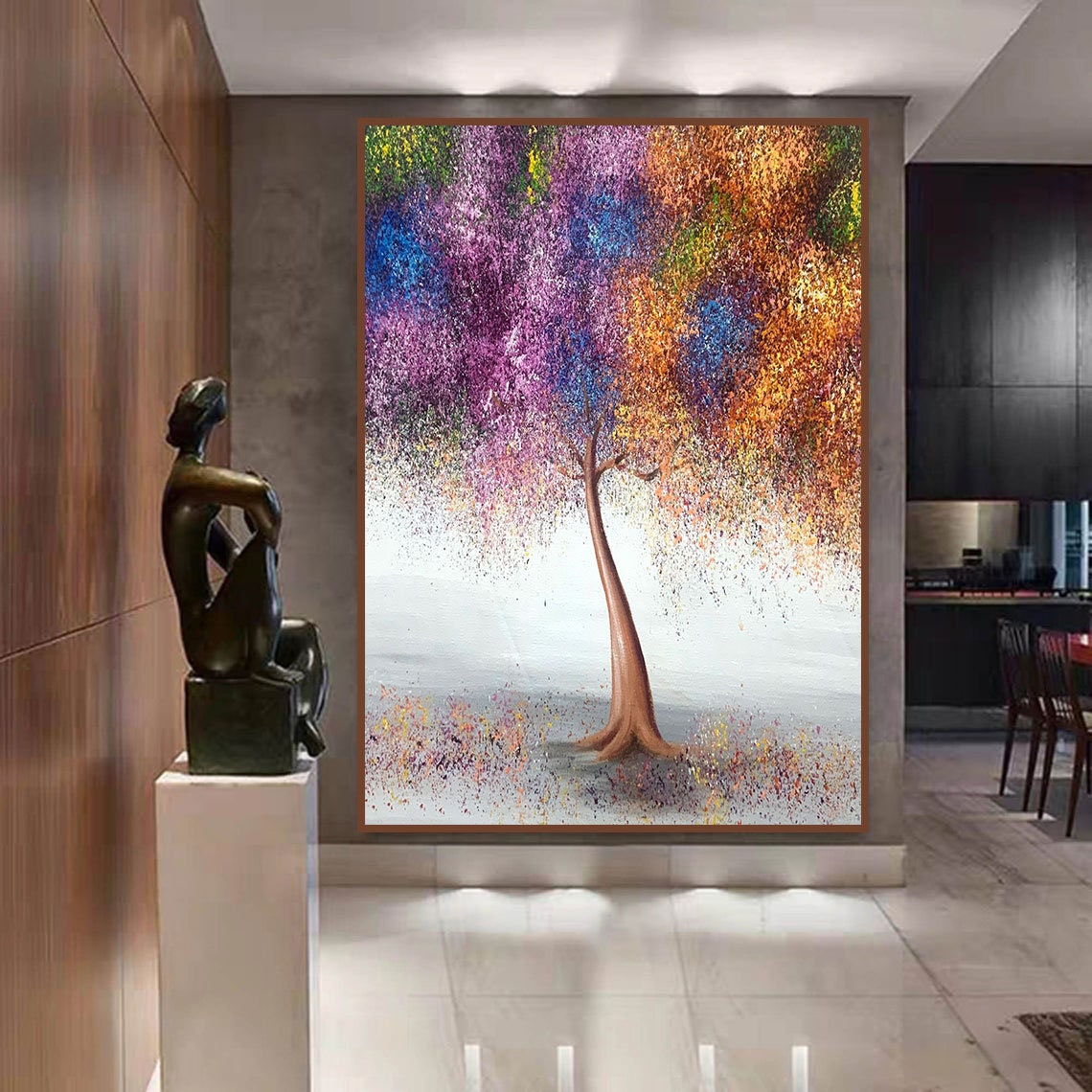 Handmade Floral Oil On Canvas Painting Home Decoration Poster — foto 16