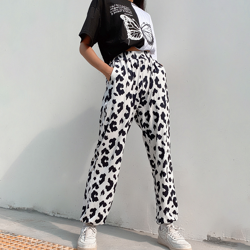 Title 7, Cowboy printed bouquet feet pants women thin