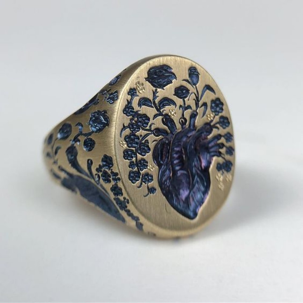 Title 2, Bague Fleur Rétro Exagérée Pour Femme