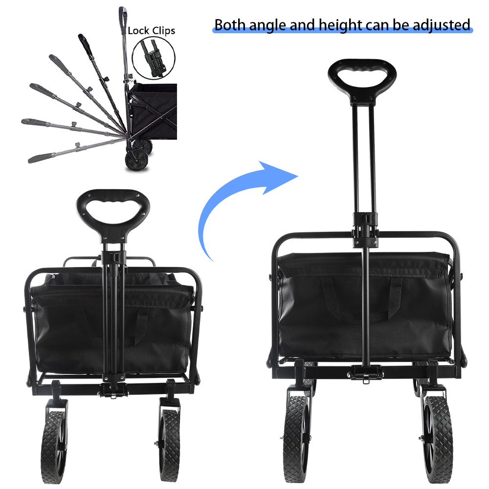 330LB Heavy Duty Foldable Trolley Cart Wagon Garden Beach