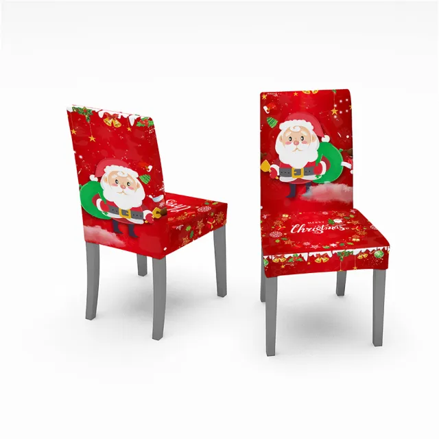 Christmas Decorative Digital Printing Universal All Inclusive Elastic Chair Cover 5Style - Shop at LoveMi