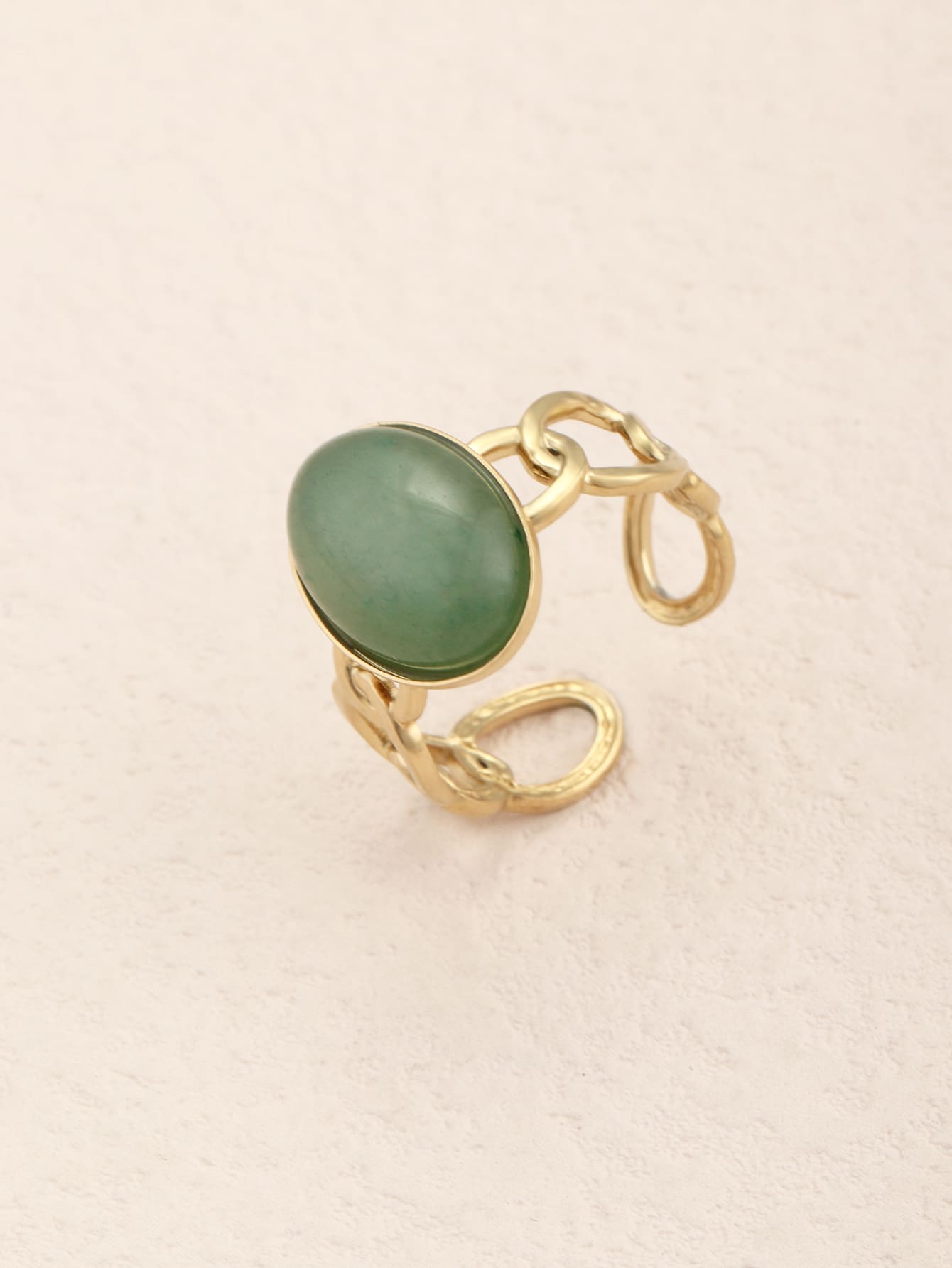 French Chunky Hand Large Adjustable Ring