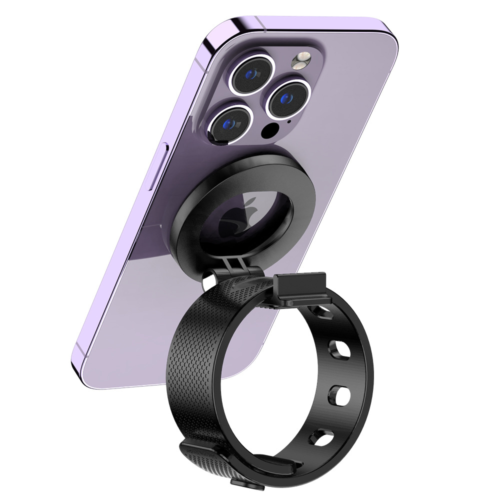 MagSafe Magnetic Phone Holder With Adjustable Silicone Strap, 4000Gs Strong Magnet Gym Shopping Cart Mount, 360 Rotation Stand For Phone & Universal Phones
