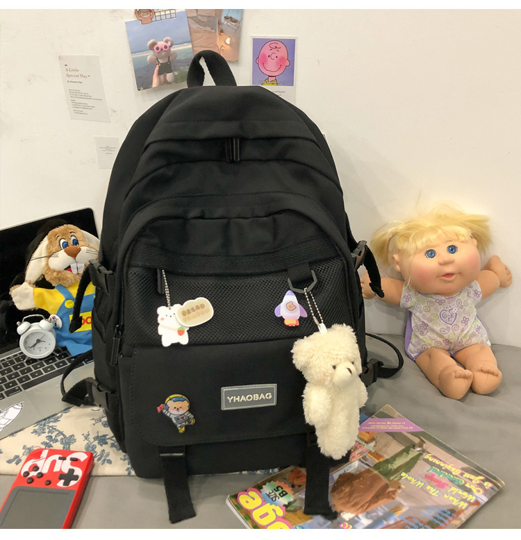 College Style College Student Backpack Black - Shop at LoveMi