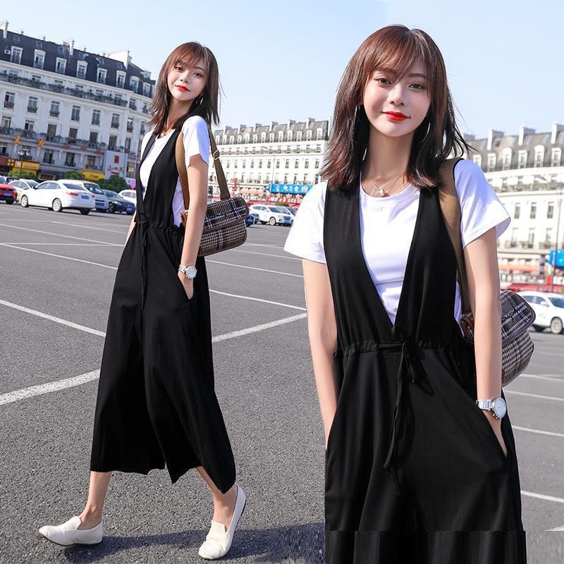 Women's Summer Wide Leg Pants Suit T-shirt