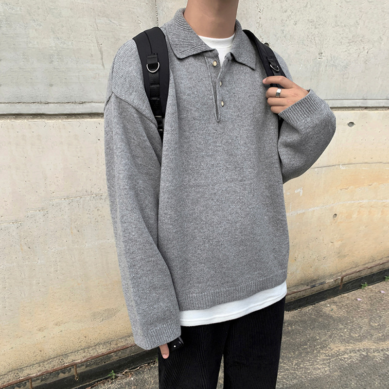 Title 5, Lapel Knitted Sweater Men