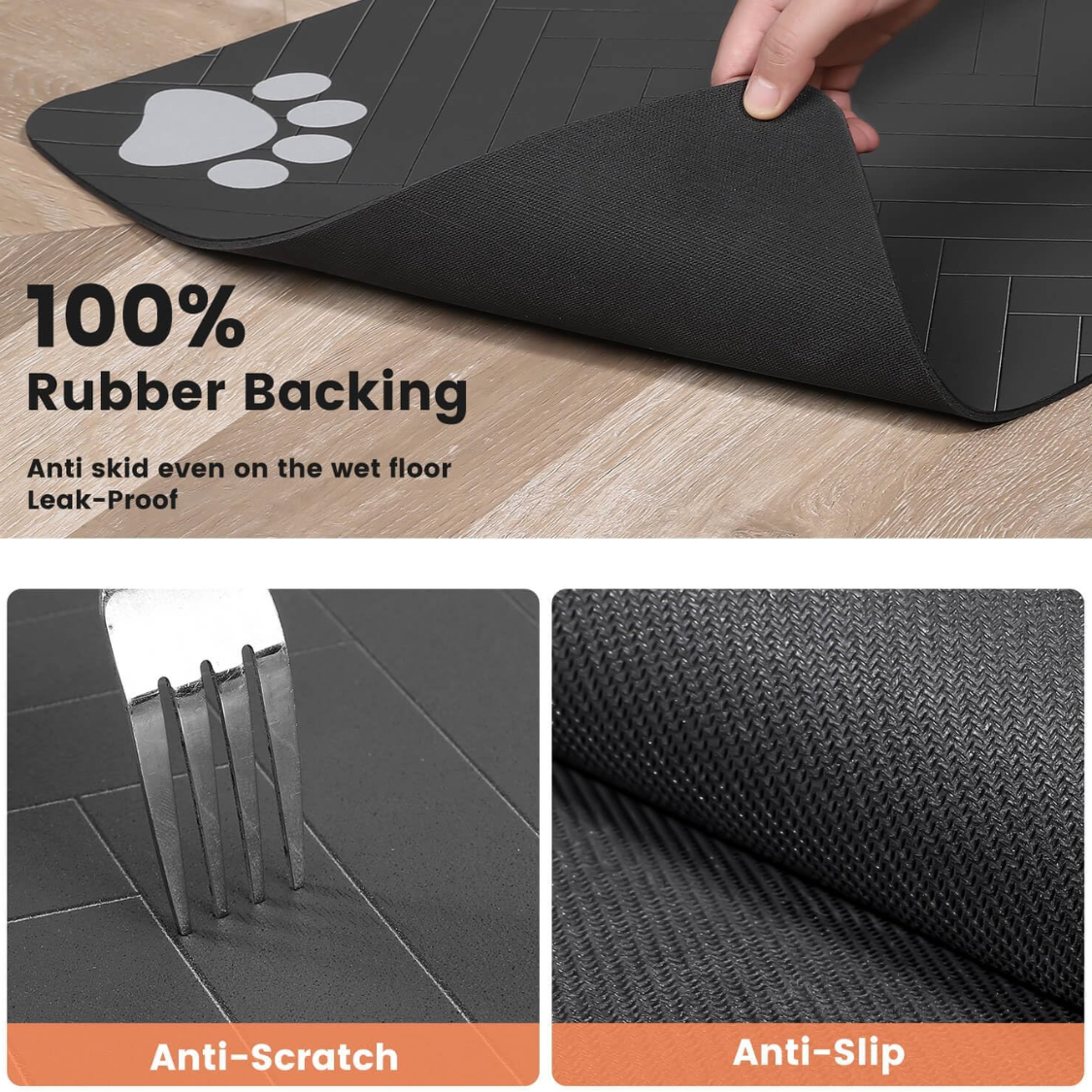 Pet Feeding Mat Absorbent Pet Placemat For Food And Water Bowl With Waterproof Rubber Backing Quick Dry Water Dispenser Mat For Dog And Cat thumbnail 7