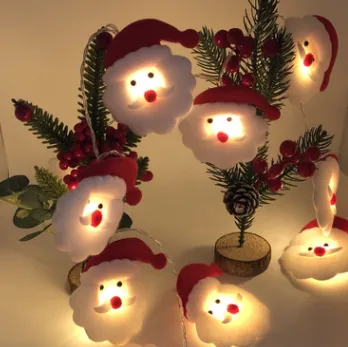 Christmas Plush Snowman Light String Christmas Tree Pendant LED Holiday Party Decoration Lantern Santa Claus - Shop at LoveMi