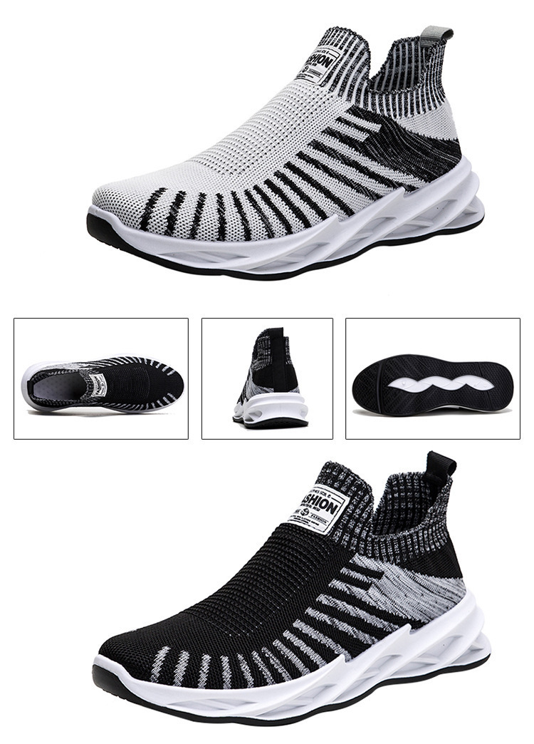 Title 3, Sock Mesh Shoes Men Stripe Sneakers Lightweight...