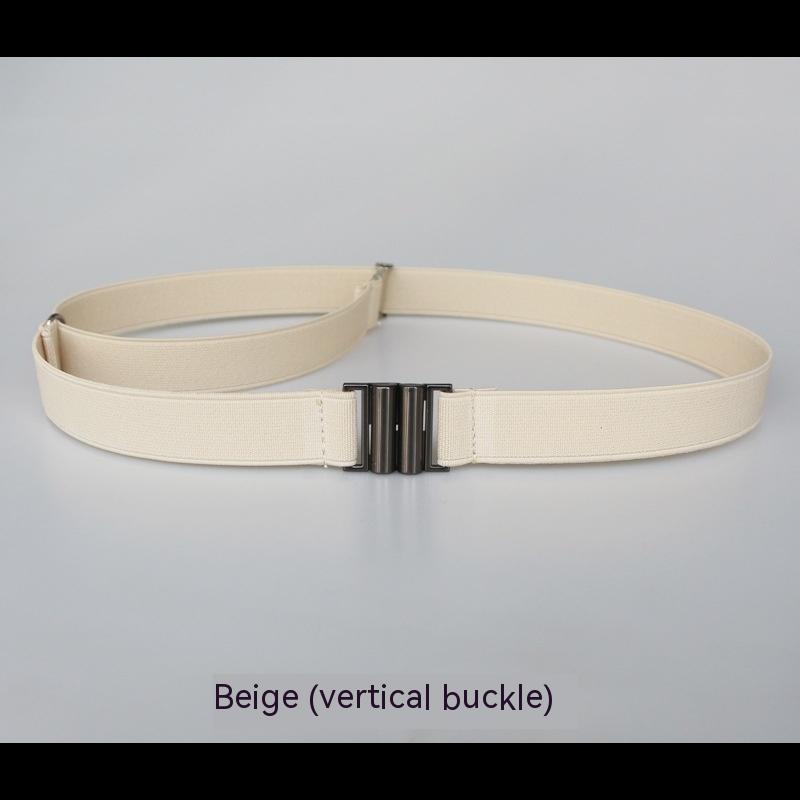 Beige Vertical Buckle