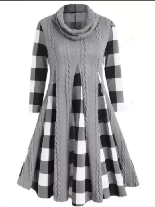 Stitching Solid Color Temperament Commuter Jumpsuit Skirt