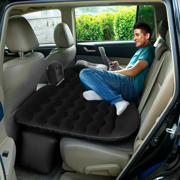 Car Air Mattress Bed Inflation Car Mattress Bed Portable Travel Camping Sleep... 4