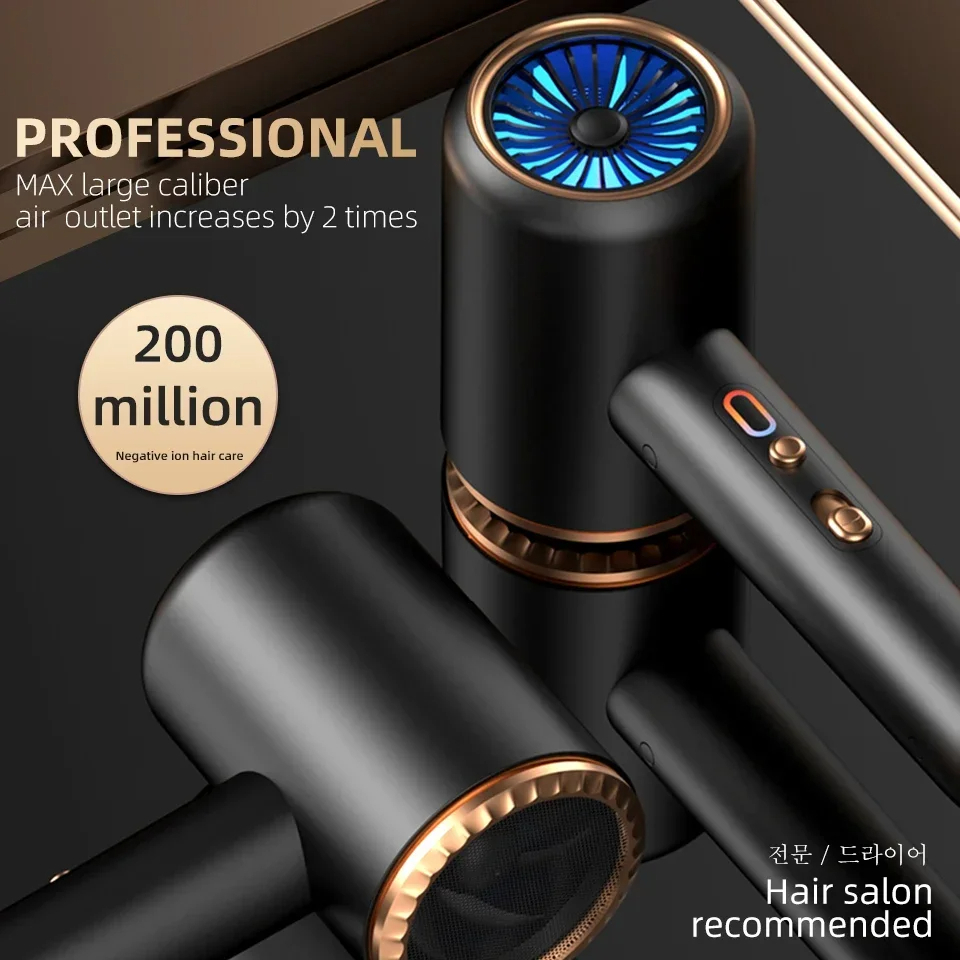F33 Professional Hair Dryer Hot Cold Wind Air Brush Hairdryer Negative Lonic Blow Dryer Strong PowerDryer Salon Tool 2400W — foto 10