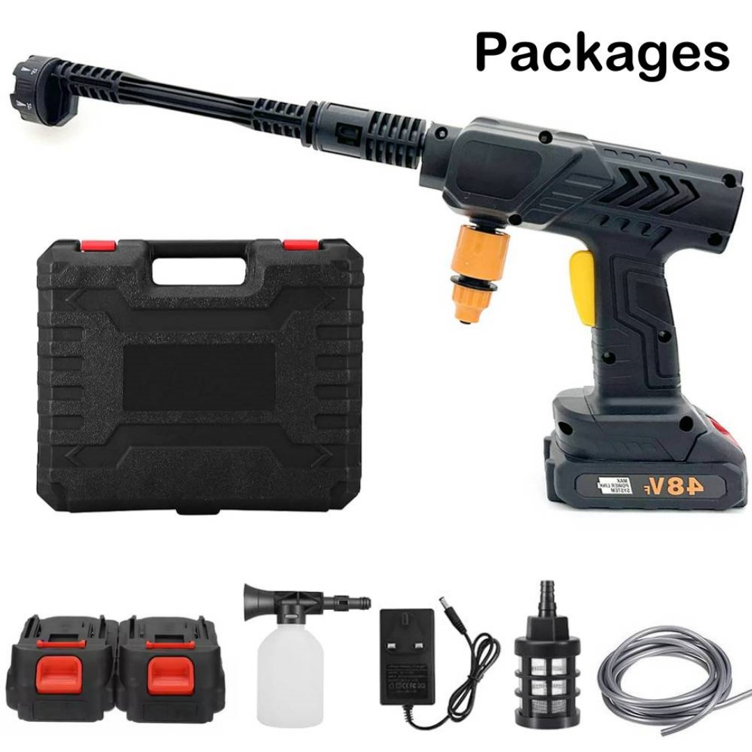 Cordless Car High Pressure Washer Jet 7in1 Rechargeable Cleaner Gun 2Battery — image 4