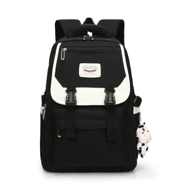 Cute Casual School Bag For Girls With Shoulders Black - Shop at LoveMi