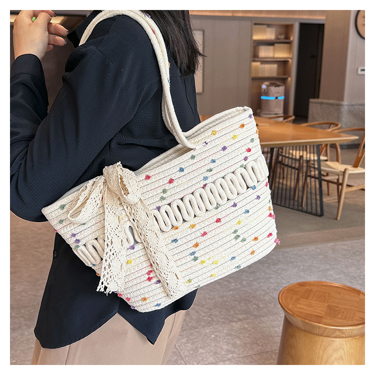 Title 12, Large Capacity Woven Fashion Gentle Elegant Han...