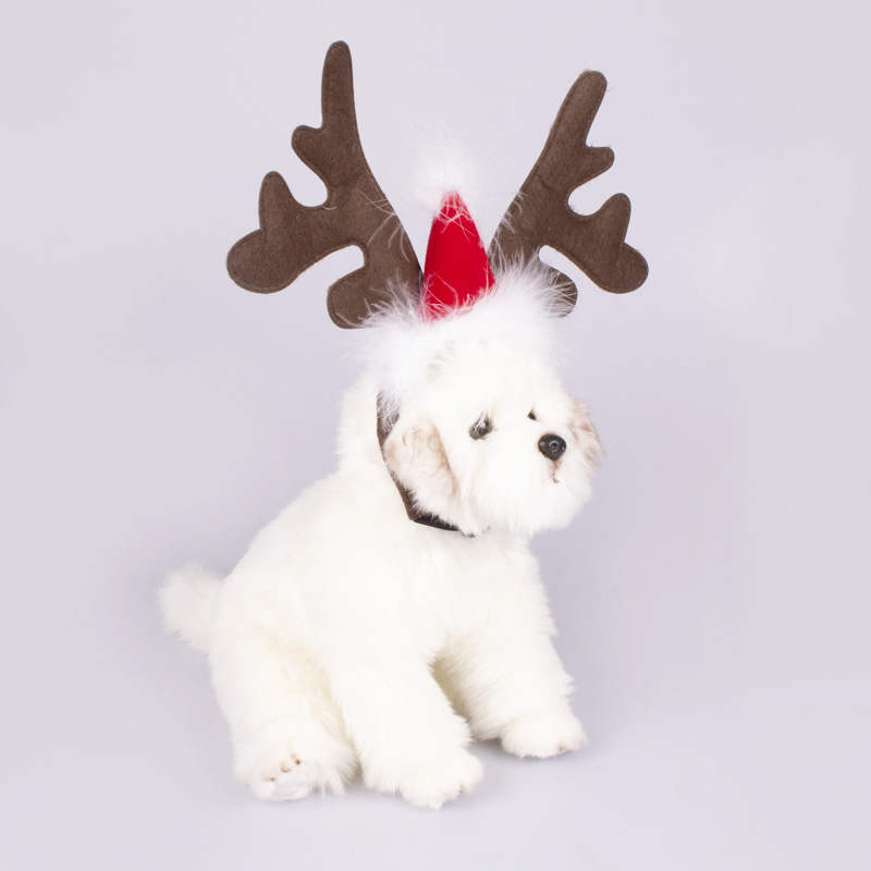 Title 3, Christmas Pet Headdress Dog Adjustable Elk Bell...