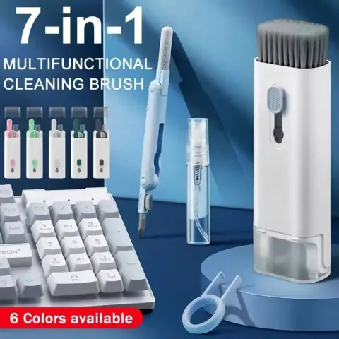 7 in 1 Computer Keyboard Cleaner Brush Kit Earphone