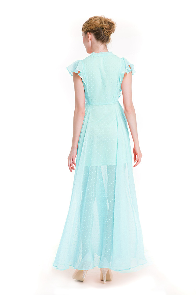 Sleeveless Chiffon Long Dress, picture 3 of 9
