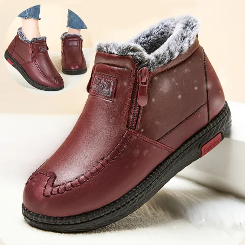 Plush Ankle Boots Winter Warm Shoes Gift for Mom