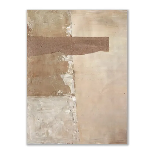 Large Abstract Handmade Painting Brown Texture Medieval Style Abstract Wall Art Wabi sabi Modern Home Living Room Decor Without Inner Frame - Shop at LoveMi