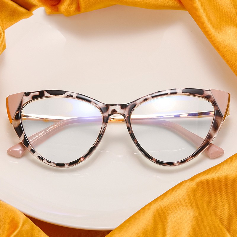 Title 7, Cat Eye Anti-blue Light Large Frame Optical Gla...