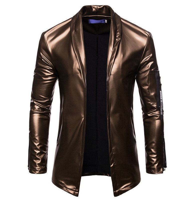 Title 10, Veste de moto en cuir PU élastique pour homme, ...