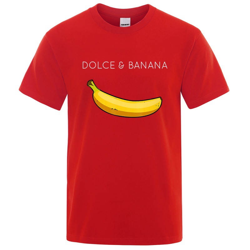 Title 7, Dolce Banana Fashion Print Heren T-shirts