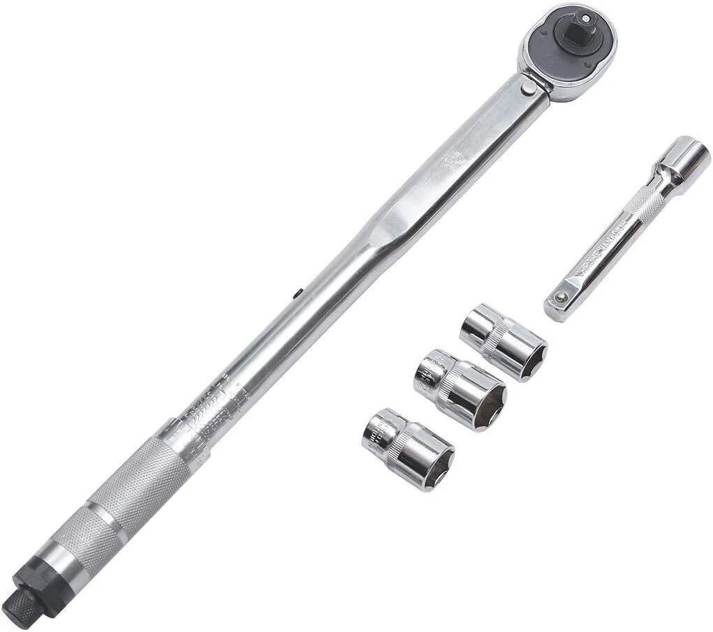 1 2 Inch Ratcheting Torque Wrench 28-210Nm With 17 19 21mm Drive Socket — foto 6